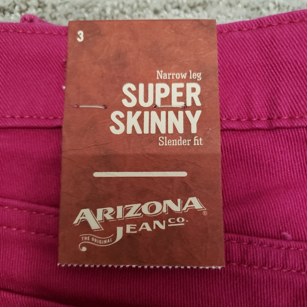 Arizona Jean Company Super Skinny Pink Jeans - Picture 2 of 4